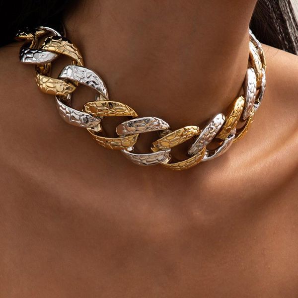 chokers fashion mixed color thick chain necklace bracelet for women men punk design minimalist statement chunky choker vintage jewelry, Golden;silver
chokers fashion mixed color thick chain necklace bracelet for women men punk design minimalist statement chunky choker vintage jewelry, Golden;silver