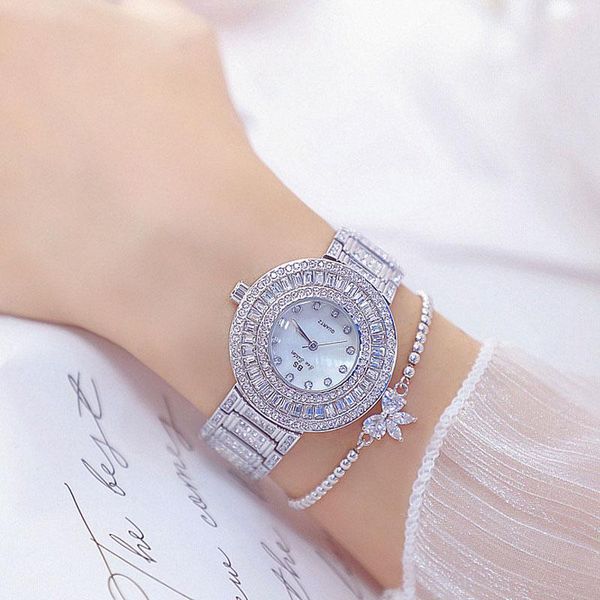 wristwatches bs retro gold silver watches wome crystal diamond ladies waterproof stainless steel quartz wrist watch gift reloj, Slivery;brown
wristwatches bs retro gold silver watches wome crystal diamond ladies waterproof stainless steel quartz wrist watch gift reloj, Slivery;brown