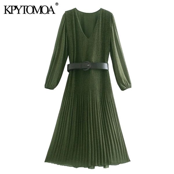 women chic fashion with belt print pleated midi dress long sleeve lining female dresses vestidos 210420, White
women chic fashion with belt print pleated midi dress long sleeve lining female dresses vestidos 210420, White