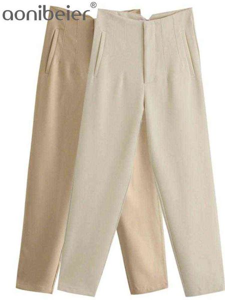aonibeier za 2022 women spring trousers suits high waisted pant fashion office lady beige elegant casual famale stright pants 220118, Black;white
aonibeier za 2022 women spring trousers suits high waisted pant fashion office lady beige elegant casual famale stright pants 220118, Black;white