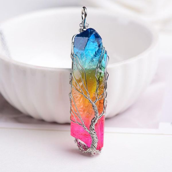 decorative objects & figurines tree of life natural crystal pendant fashion electroplate mineral jewelry increase charm colourful simple diy
decorative objects & figurines tree of life natural crystal pendant fashion electroplate mineral jewelry increase charm colourful simple diy