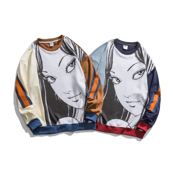 men's hoodies & sweatshirts couple hip hop streetwear clothing harajuku sweatshirt retro japanese style anime print men women pullover, Black
men's hoodies & sweatshirts couple hip hop streetwear clothing harajuku sweatshirt retro japanese style anime print men women pullover, Black