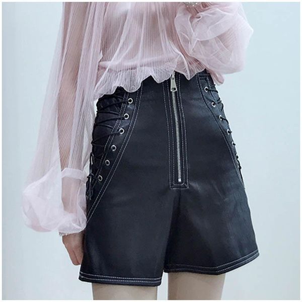 women's shorts 2021 fashion women high waist pu leather laides zipper summer solid loose sexy, White;black
women's shorts 2021 fashion women high waist pu leather laides zipper summer solid loose sexy, White;black