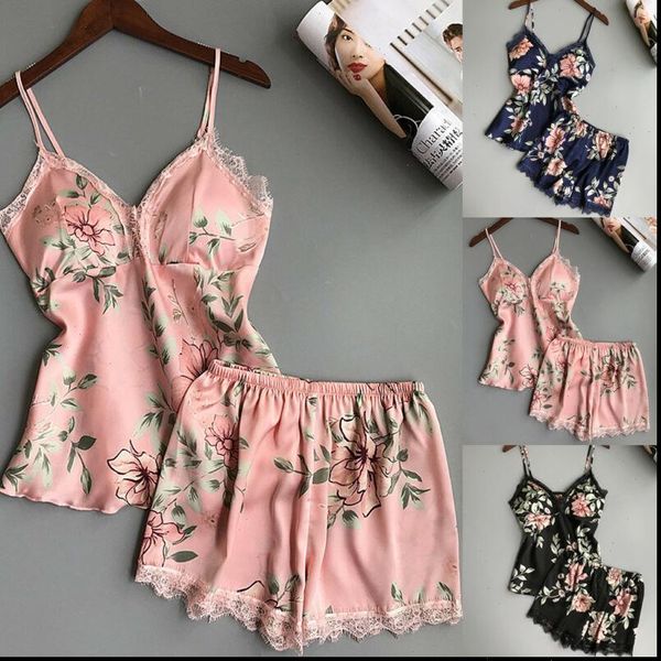 lace silk women sleepwear satin pajamas sets design floral print v neck suspenders, Black;red
lace silk women sleepwear satin pajamas sets design floral print v neck suspenders, Black;red