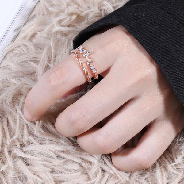 women's korean geometric hand electroplating ring gold plated inlaid artificial 925 silver jewelry, Black
women's korean geometric hand electroplating ring gold plated inlaid artificial 925 silver jewelry, Black