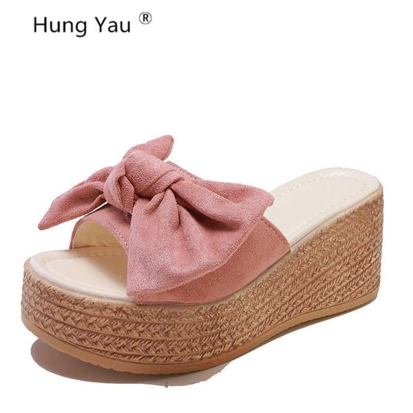 wedges sandals shoes for women summer style platform flip flops slip on creepers casual bow woman plus size 35-40, Black
wedges sandals shoes for women summer style platform flip flops slip on creepers casual bow woman plus size 35-40, Black