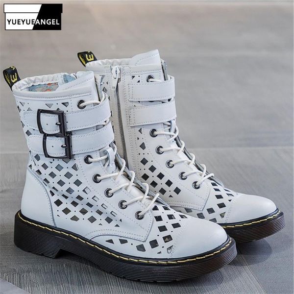 women hollow out sandals ankle boots buckles lace up high casual moto biker leather summer vintage breathable shoes, Black
women hollow out sandals ankle boots buckles lace up high casual moto biker leather summer vintage breathable shoes, Black