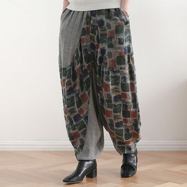 johnature autumn cotton linen harem pants for women elastic waist trouser pockets patchwork vintage pants 210521, Black;white
johnature autumn cotton linen harem pants for women elastic waist trouser pockets patchwork vintage pants 210521, Black;white
