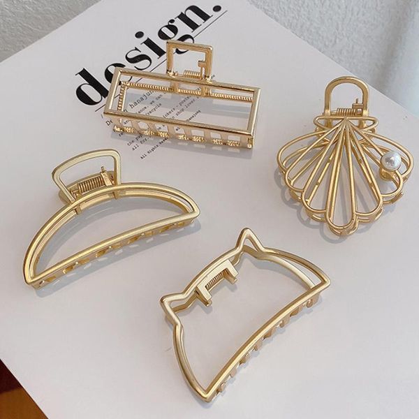 hair clips & barrettes korea multi-rule irregular shape simple golden metal wind large retro clip accessories all-match female hairpin, Golden;silver 
hair clips & barrettes korea multi-rule irregular shape simple golden metal wind large retro clip accessories all-match female hairpin, Golden;silver
