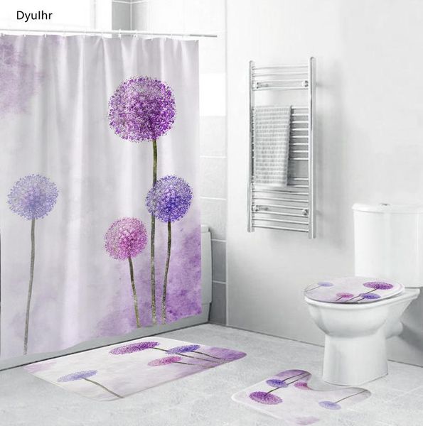 shower curtains bathroom accessories purple dandelion printing polyester waterproof curtain toilet seat cushion floor mat kit
shower curtains bathroom accessories purple dandelion printing polyester waterproof curtain toilet seat cushion floor mat kit