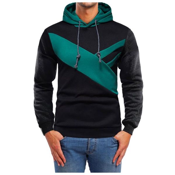 men's hoodies & sweatshirts winter mens pullover hoody color matching long sleeve casual top, Black
men's hoodies & sweatshirts winter mens pullover hoody color matching long sleeve casual top, Black