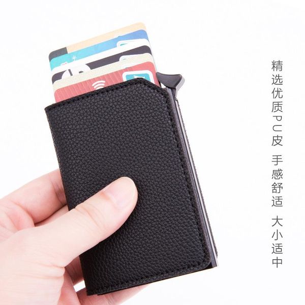 card holders aluminum alloy box organ bag rfid anti-theft swipe bank coin purse, Brown;gray
card holders aluminum alloy box organ bag rfid anti-theft swipe bank coin purse, Brown;gray