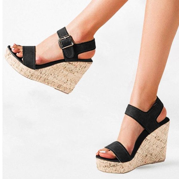 sandals women's platform fish mouth shoes buckle comfortable ladies casual suede fashion breathable wedge, Black
sandals women's platform fish mouth shoes buckle comfortable ladies casual suede fashion breathable wedge, Black