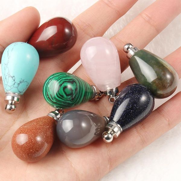 charms water drop shape natural turquoise quartz perfume bottle essential oil diffuser for jewelry making diy pendants necklace, Bronze;silver
charms water drop shape natural turquoise quartz perfume bottle essential oil diffuser for jewelry making diy pendants necklace, Bronze;silver