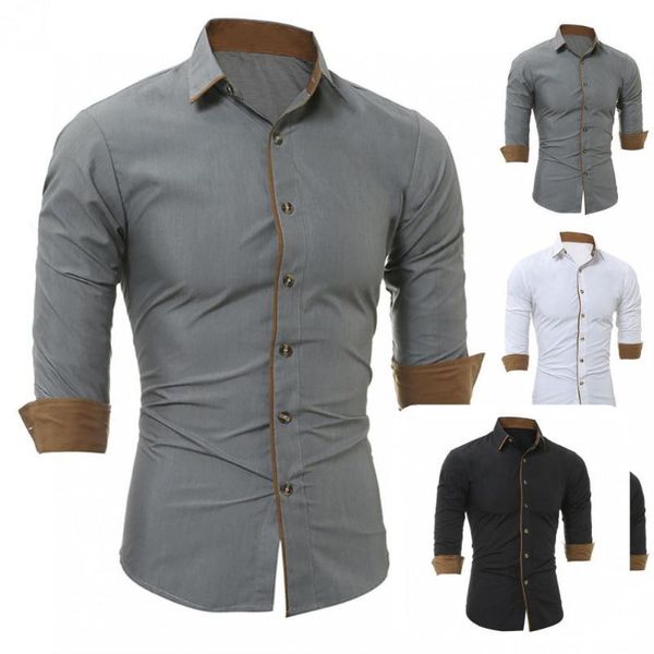 men's casual shirts quick dry terrific anti-iron male shirt formal men wash-and-wear for work, White;black
men's casual shirts quick dry terrific anti-iron male shirt formal men wash-and-wear for work, White;black