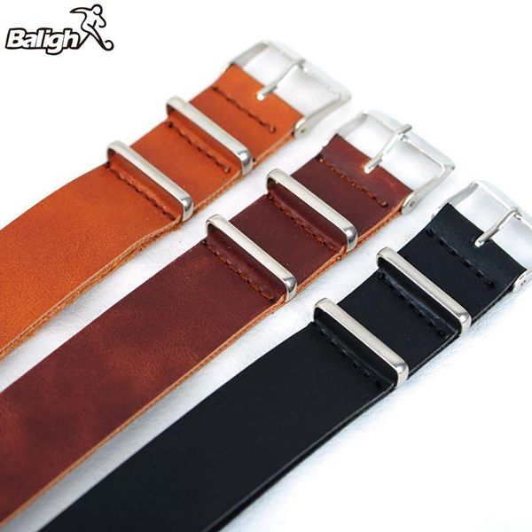 watch bands men leather military strap (3 rings) design band stainless steel buckle watchband 18-22mm relógio masculino, Black;brown
watch bands men leather military strap (3 rings) design band stainless steel buckle watchband 18-22mm relógio masculino, Black;brown