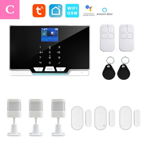 433mhz wireless home security wifi gsm gprs alarm system tuya smart life app remote control voice prompt
433mhz wireless home security wifi gsm gprs alarm system tuya smart life app remote control voice prompt
