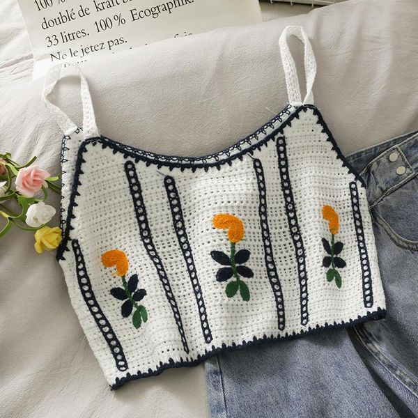 women's tanks & camis women flower embroidried crop female white camisole cropped feminino 2021 summer mesh stripes tank top
women's tanks & camis women flower embroidried crop female white camisole cropped feminino 2021 summer mesh stripes tank top