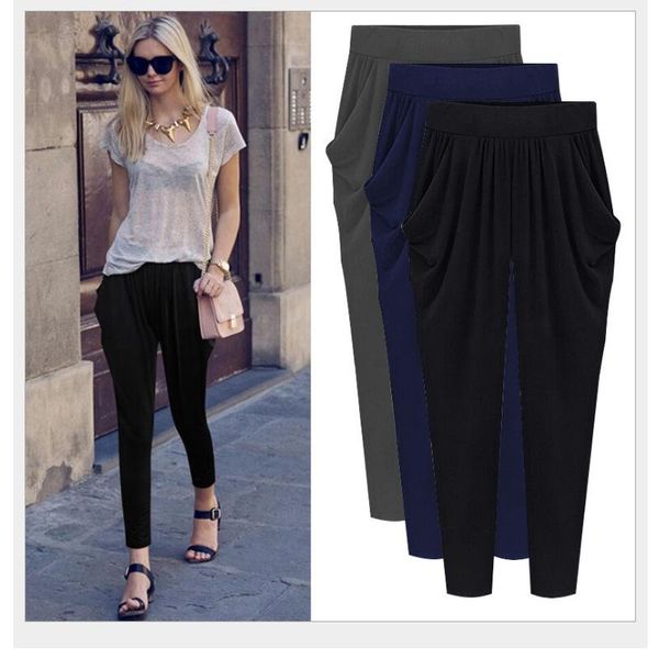 women's pants & capris plus size harem pleated casual loose ankle-length women clothing cotton summer trousers youth style office lady, Black;white
women's pants & capris plus size harem pleated casual loose ankle-length women clothing cotton summer trousers youth style office lady, Black;white