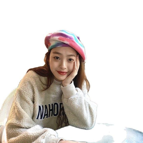 berets thick wool warm beret hats winter women girl ladies tie dye printed artist french caps soft gorro, Blue;gray
berets thick wool warm beret hats winter women girl ladies tie dye printed artist french caps soft gorro, Blue;gray