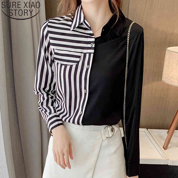 korean long sleeve striped shirts elegant fashion office lady shirt lapel blouse women autumn female mujer 11703 210417, White
korean long sleeve striped shirts elegant fashion office lady shirt lapel blouse women autumn female mujer 11703 210417, White