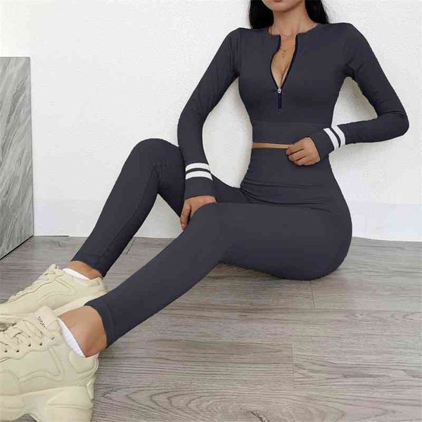 long sleeve shirt women yoga set fitness high waist legging seamless suit sportwear workout tracksuit gym running clothing,lf218, Black;white
long sleeve shirt women yoga set fitness high waist legging seamless suit sportwear workout tracksuit gym running clothing,lf218, Black;white