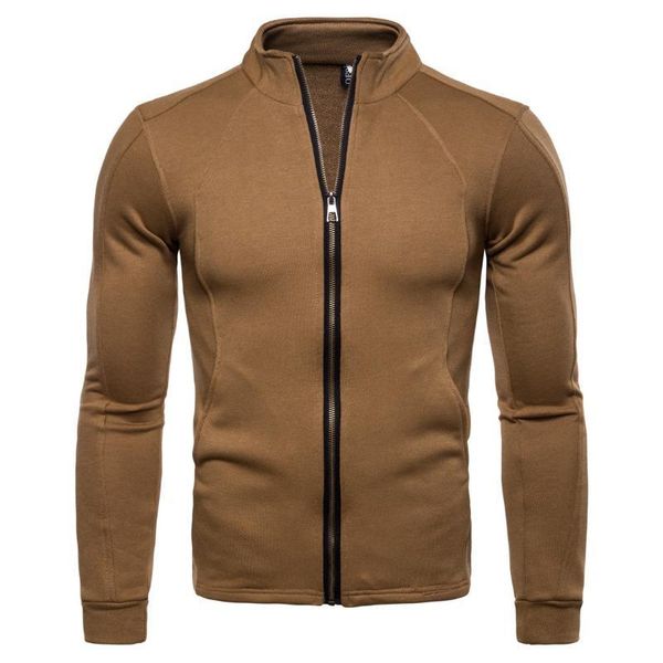men's autumn bomber jacket fashion stand collar long sleeve zipper closure plus size casual solid jackets for men s-xxl, Black;brown 
men's autumn bomber jacket fashion stand collar long sleeve zipper closure plus size casual solid jackets for men s-xxl, Black;brown