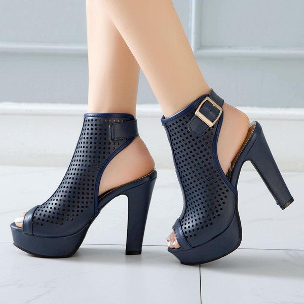 women fashion platform sandals square high heels summer shoes peep toe party woman big size 34-43, Black
women fashion platform sandals square high heels summer shoes peep toe party woman big size 34-43, Black