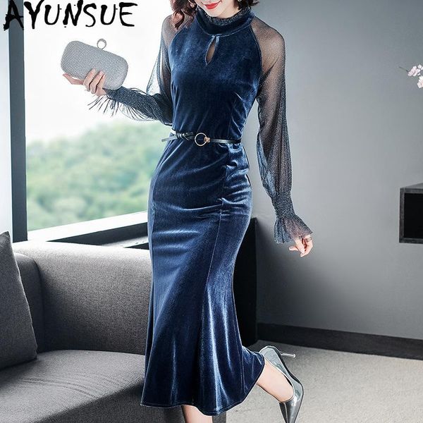casual dresses 2021 spring autumn dress women mesh long office elegant blue party velvet korean ladies bodycon vestidos kj1815, Black;gray
casual dresses 2021 spring autumn dress women mesh long office elegant blue party velvet korean ladies bodycon vestidos kj1815, Black;gray