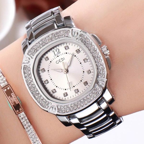 wristwatches gedi fashion sliver women's watches luxury rhinestone ladies quartz elegant dress crystal wristwatch relogio, Slivery;brown
wristwatches gedi fashion sliver women's watches luxury rhinestone ladies quartz elegant dress crystal wristwatch relogio, Slivery;brown