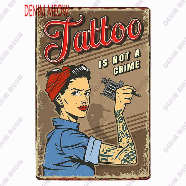 classic tattoo studio metal tin sign vintage wall art painting plaque tattoo shop antique room decoration parlor home deco
classic tattoo studio metal tin sign vintage wall art painting plaque tattoo shop antique room decoration parlor home deco