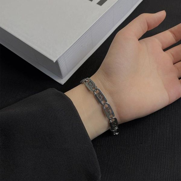 link, chain qiluxy fashion stainless steel hollow thick bracelets for women men punk simplicity jewelry, Black
link, chain qiluxy fashion stainless steel hollow thick bracelets for women men punk simplicity jewelry, Black
