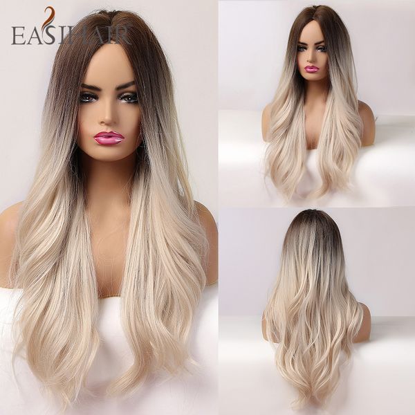 long brown blonde ombre synthetic hair wigs for women middle part wavy cosplay wigs heat resistant natural hair wigfactory direct, Black
long brown blonde ombre synthetic hair wigs for women middle part wavy cosplay wigs heat resistant natural hair wigfactory direct, Black