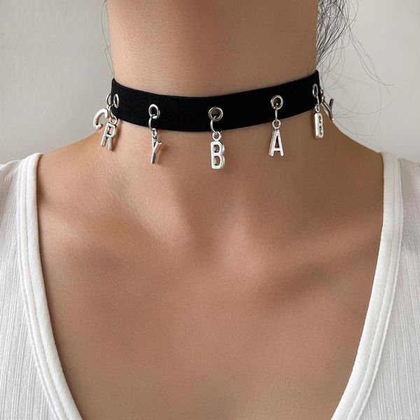 chokers aprilwell one piece punk pendant choker necklace for women gothic letter kpop grunge chain e girl couple korean fashion jewlery, Golden;silver
chokers aprilwell one piece punk pendant choker necklace for women gothic letter kpop grunge chain e girl couple korean fashion jewlery, Golden;silver