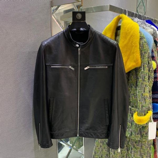 men's leather & faux ik0511 fashion coats jackets 2021 runway luxury european design party style clothing, Black
men's leather & faux ik0511 fashion coats jackets 2021 runway luxury european design party style clothing, Black