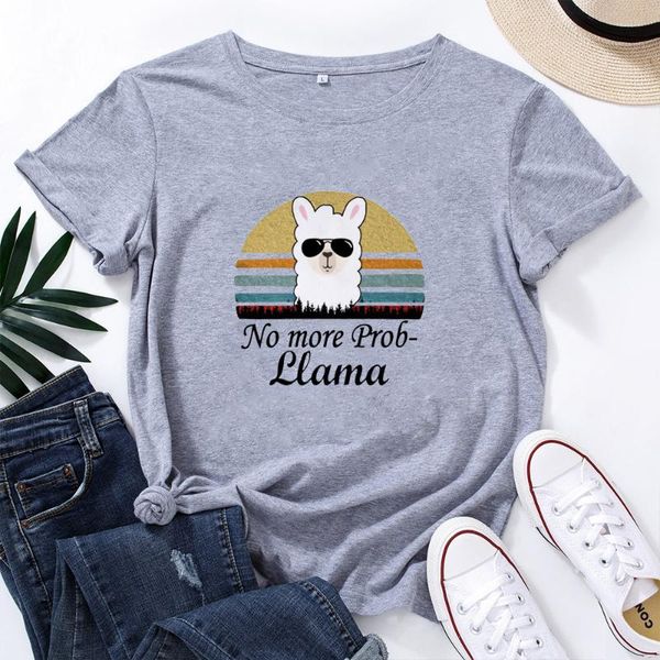 women's t-shirt no more prob llama graphic t shirt women fashion cotton casual funny printing graphics aesthetic camiseta mujer, White
women's t-shirt no more prob llama graphic t shirt women fashion cotton casual funny printing graphics aesthetic camiseta mujer, White