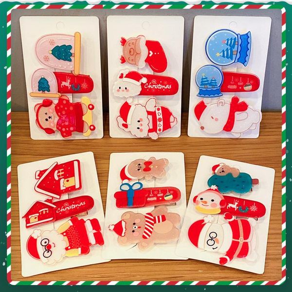 hair accessories 3pcs kids cute cartoon christmas hairpins set acrylic headdress sweet girls santa barrettes children side clips, Slivery;white
hair accessories 3pcs kids cute cartoon christmas hairpins set acrylic headdress sweet girls santa barrettes children side clips, Slivery;white