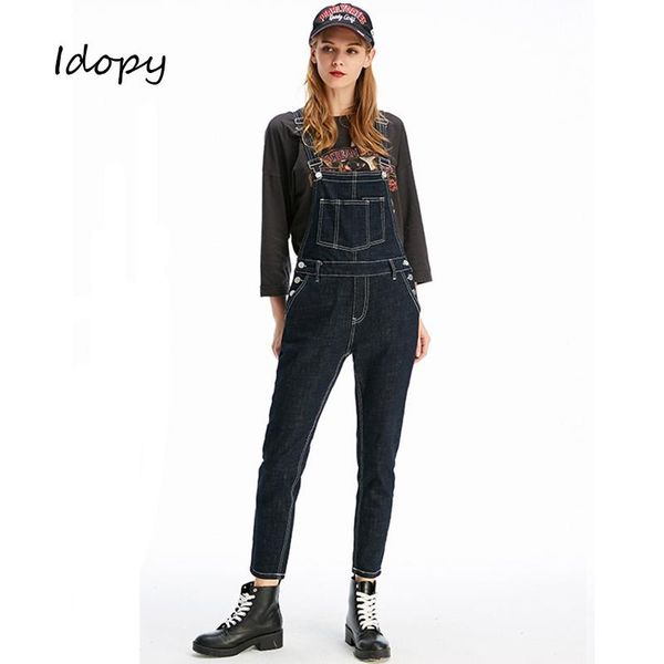women's jumpsuits & rompers idopy women denim bib overalls long jumpsuit skinny fit vintage trousers casual big pockets jeans pants for, Black;white
women's jumpsuits & rompers idopy women denim bib overalls long jumpsuit skinny fit vintage trousers casual big pockets jeans pants for, Black;white
