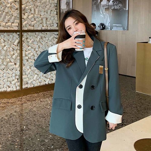 women's suits & blazers minimum female blazer with high collar, spring and autumn, patchwork, long sleeve, shreds, dark green, minimali, White;black
women's suits & blazers minimum female blazer with high collar, spring and autumn, patchwork, long sleeve, shreds, dark green, minimali, White;black