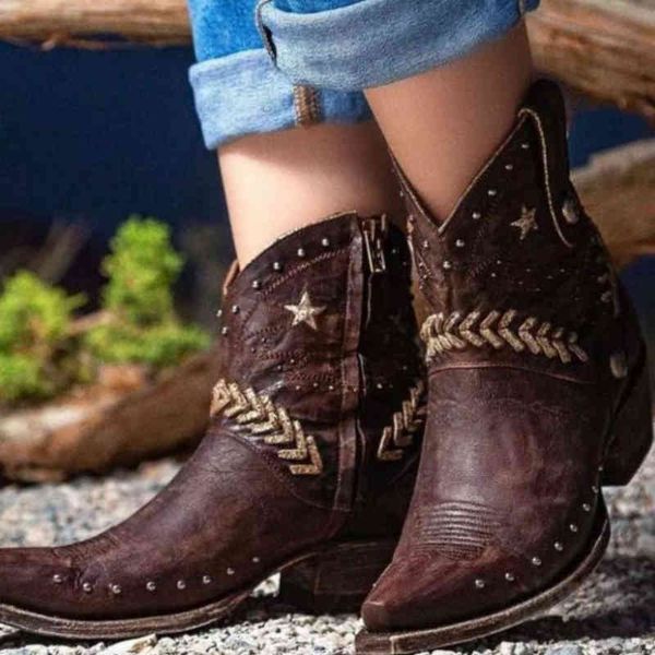 dress shoes outono nova estrela de couro do plutônio das mulheres botas bordadas tornozelo moda cowboy apontou lado zÃper rebite 9ksq, Black
dress shoes outono nova estrela de couro do plutônio das mulheres botas bordadas tornozelo moda cowboy apontou lado zÃper rebite 9ksq, Black