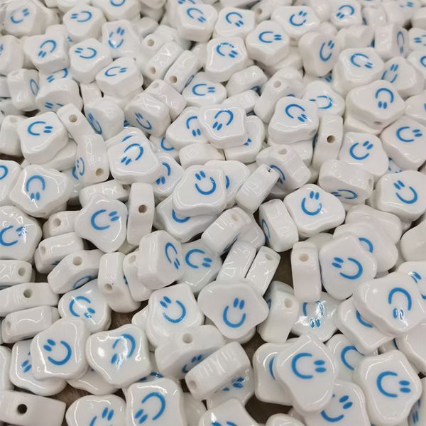 100pcs 14x17mm white clouds blue smile face ceramic beads diy loose spacer bead for jewelry making bracelet necklace accessories, Black
100pcs 14x17mm white clouds blue smile face ceramic beads diy loose spacer bead for jewelry making bracelet necklace accessories, Black
