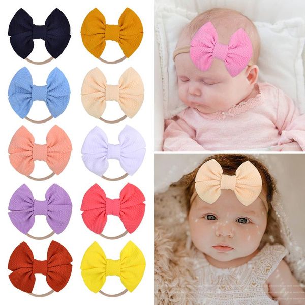 hair accessories 4.7 inches cute baby girls headbands elastic rope turban hairband bows kids stretch princess solid colors, Slivery;white 
hair accessories 4.7 inches cute baby girls headbands elastic rope turban hairband bows kids stretch princess solid colors, Slivery;white