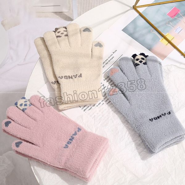 women cute panda heart pattern gloves ladies fashion elastic knitted full fingers gloves winter outdoor warm mittens accessories, Blue;gray
women cute panda heart pattern gloves ladies fashion elastic knitted full fingers gloves winter outdoor warm mittens accessories, Blue;gray