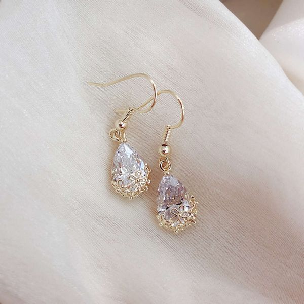 women's 2019 new fashion lazy french romantic water drop bright diamond crystal temperament korean earrings 2020, Black
women's 2019 new fashion lazy french romantic water drop bright diamond crystal temperament korean earrings 2020, Black