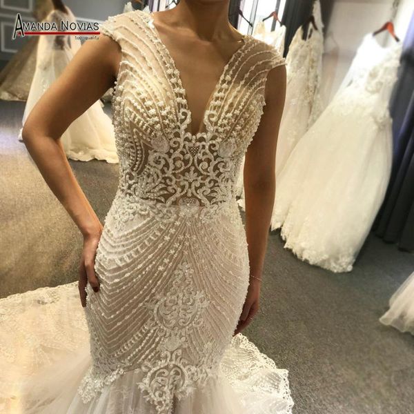 other wedding dresses amanda novias real work full beading mermaid dress champagne gown 2021, White
other wedding dresses amanda novias real work full beading mermaid dress champagne gown 2021, White