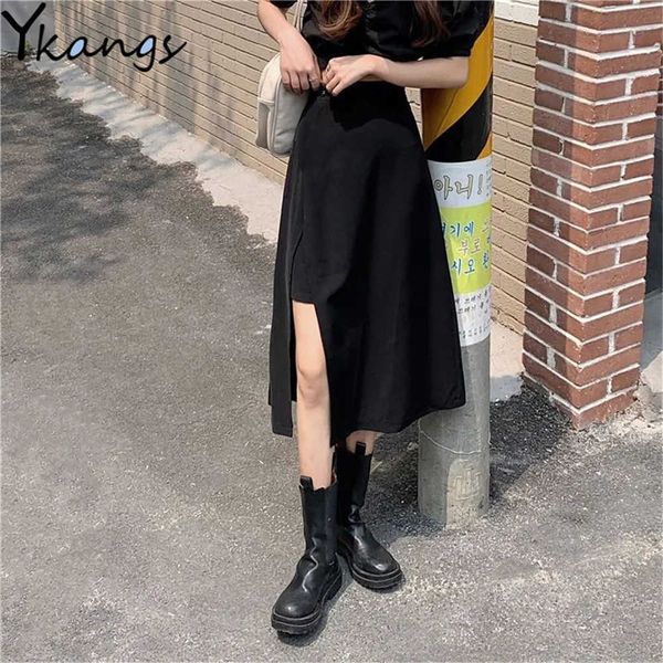 irregular elastic high waist belt slit long cargo skirts summer harajuku gothic midi skirts korean fashion y2k saia 210619, Black
irregular elastic high waist belt slit long cargo skirts summer harajuku gothic midi skirts korean fashion y2k saia 210619, Black