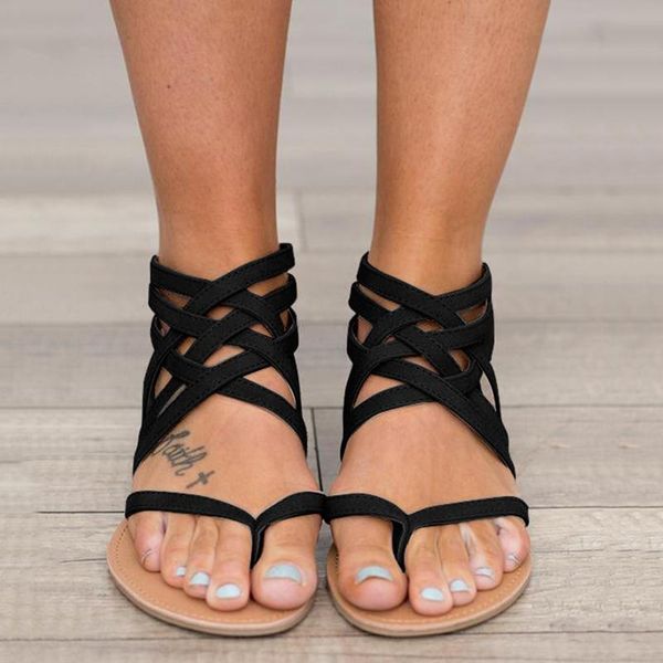 sandals fashion women's 2021 flat summer zipper beach open toe breathable bandage shoes women sandalias chaussure femme, Black
sandals fashion women's 2021 flat summer zipper beach open toe breathable bandage shoes women sandalias chaussure femme, Black