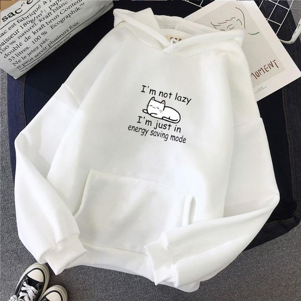 women's hoodies & sweatshirts i am not a lazy letter print hoodie ladies harajuku cute cartoon cat graphic sweatshirt long sleeve stree, Black
women's hoodies & sweatshirts i am not a lazy letter print hoodie ladies harajuku cute cartoon cat graphic sweatshirt long sleeve stree, Black