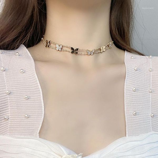 simple temperament double-layer necklace butterfly necklace/new clavicle chain1, Golden;silver
simple temperament double-layer necklace butterfly necklace/new clavicle chain1, Golden;silver