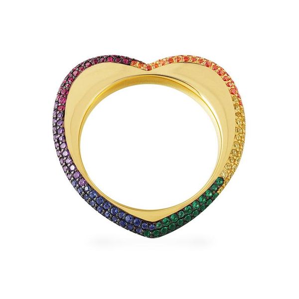 cluster rings sljely 925 sterling silver gold color rainbow love heart geometric finger ring paved colorful zirconia for women, Golden;silver
cluster rings sljely 925 sterling silver gold color rainbow love heart geometric finger ring paved colorful zirconia for women, Golden;silver